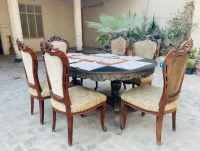 Dining Table/6 seater Dining Table/Top Wood Dining Set/6 Chairs Dining