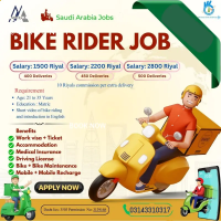 Driver Jobs / Rider Job / Saudi Arabia Job Male & females