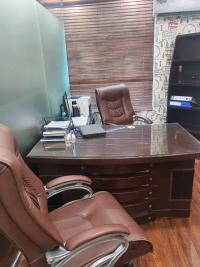NEAR 26 STREET VIP LAVISH FURNISHED OFFICE FOR RENT 2 EXCITEVE CHAMBER 6 PERSON WORK STATION WITH AC LCD