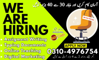 Online Job / Typing job / Assignment Job / Data Entry Job / Teaching