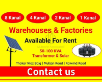 2 Kanal factory or Warehouse For Rent