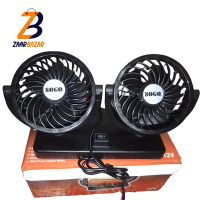 SOGO 12V Dual Head Car Fan – Powerful Cooling for Your Ride!