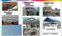Canopy sheds , car parking shed, fiberglass work, fiber shades