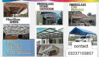Fiberglass Door , Fiber shades ,Sheets, car parking , Fiberglass sheet